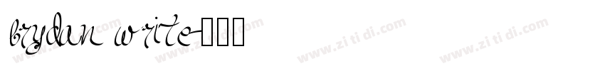 brydan write字体转换